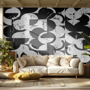 Papel de Parede Standard Eco - O branco é branco e o preto é preto - Abstração, Pedaço, Gráficos - 200x140 cm