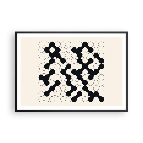 Pôster com moldura preta - Jogo chinês – variação - 100x70 cm