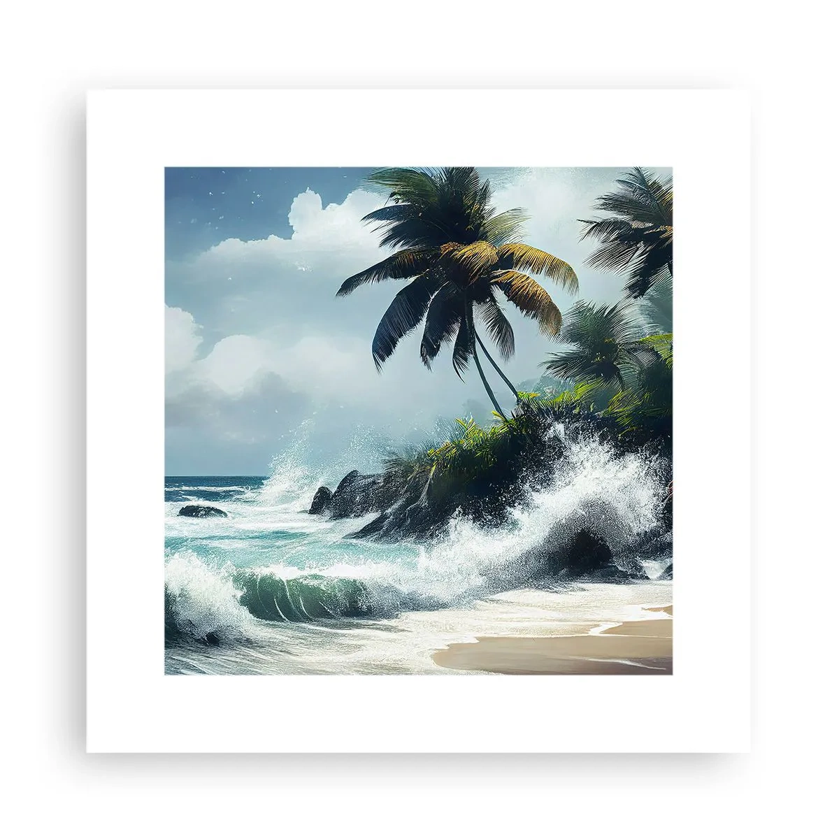 Pôster - Em uma costa tropical - 30x30 cm