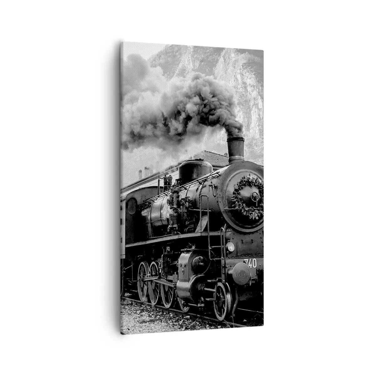 Quadro em tela - À espera na estação... - 55x100 cm