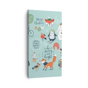 Quadro em tela - Que seja sempre Natal! - 55x100 cm