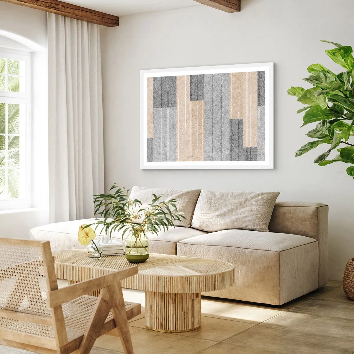 Pôster em moldura branca - Composição: mantenha vertical - 100x70 cm