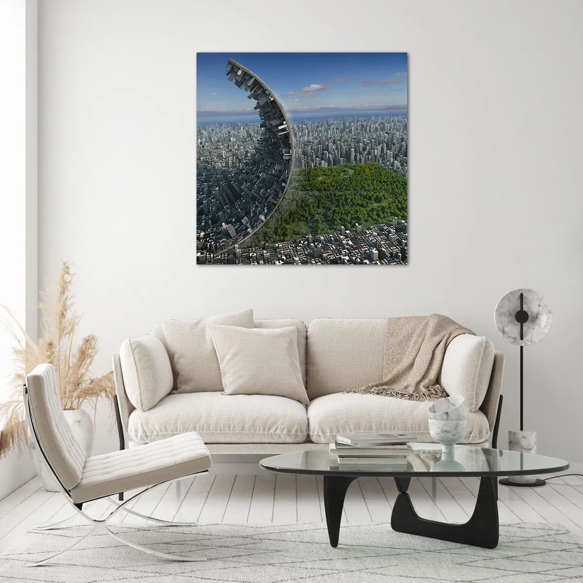 Quadro em vidro - A natureza é eterna - 30x30 cm