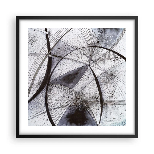Pôster com moldura preta - Fantasia futurista - 50x50 cm