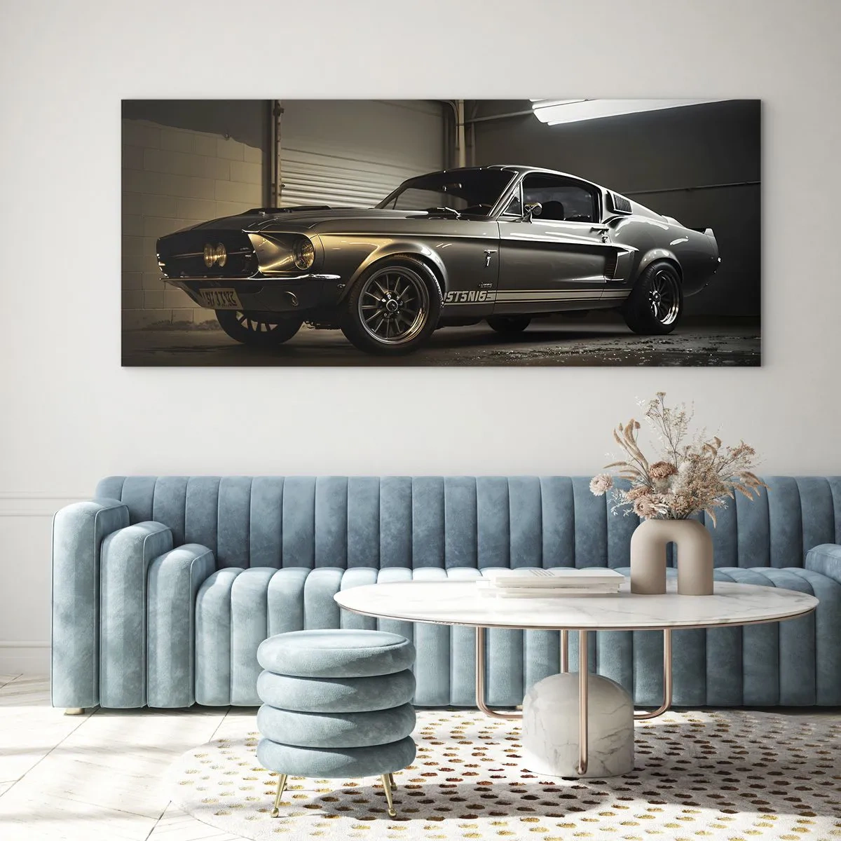 Quadro em vidro - De volta ao passado - 100x40 cm
