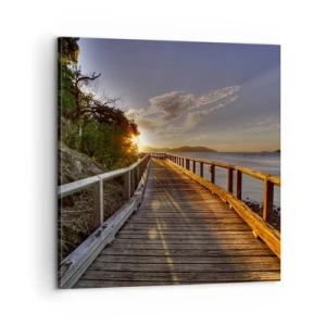 Quadro em tela - Caminhada constante em direção ao sol - 60x60 cm