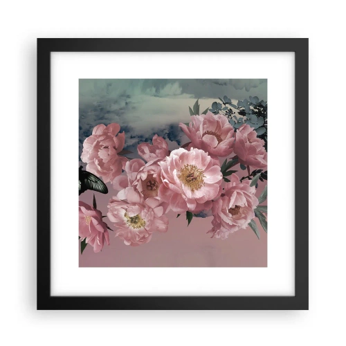 Pôster com moldura preta - O auge do romantismo - 30x30 cm