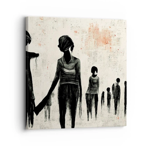 Quadro em tela - Contra a solidão - 30x30 cm