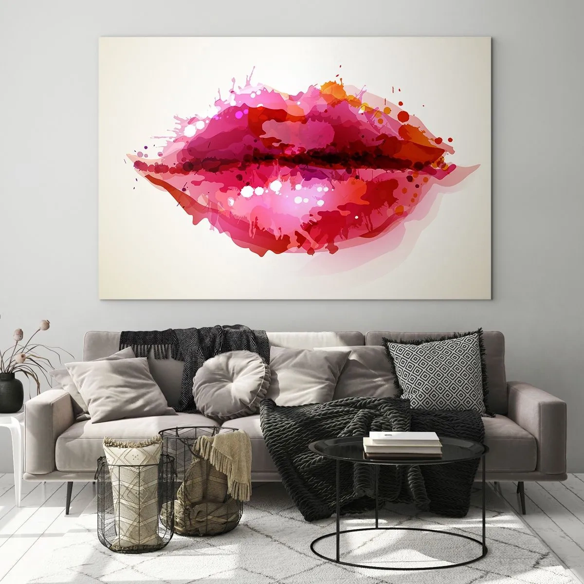 Quadro em vidro - Mais vermelho que o vermelho - 100x70 cm