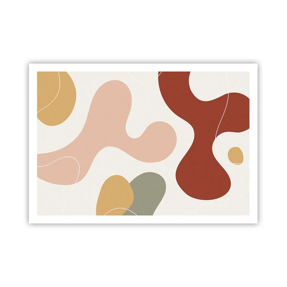 Pôster - Ziguezagues ornamentais - 100x70 cm