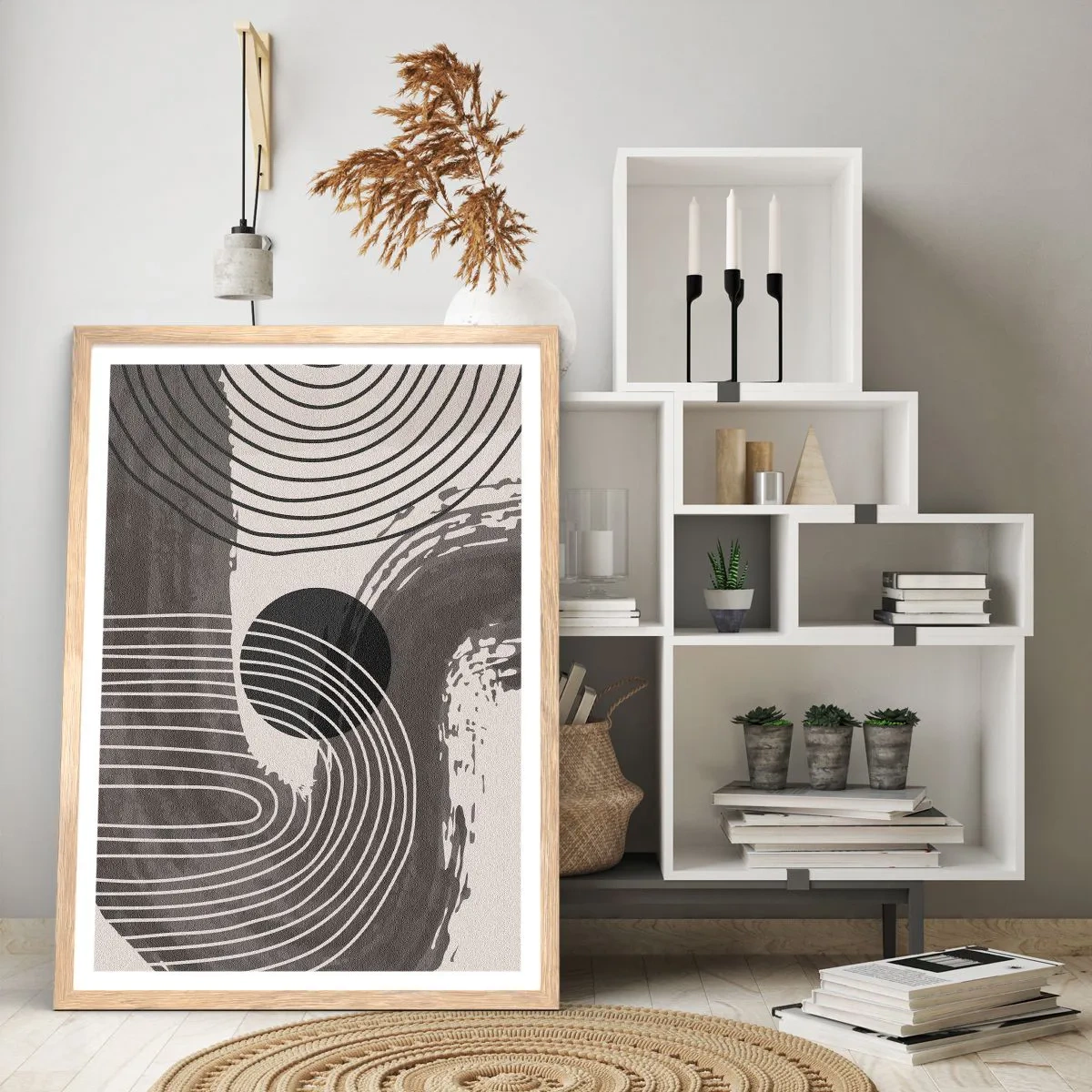 Pôster com moldura de carvalho claro - O oval vence - 61x91 cm