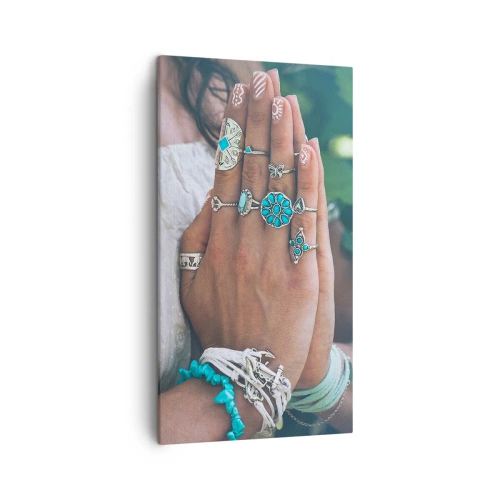 Quadro em tela - Bem-vindo ao centro do ser - 45x80 cm