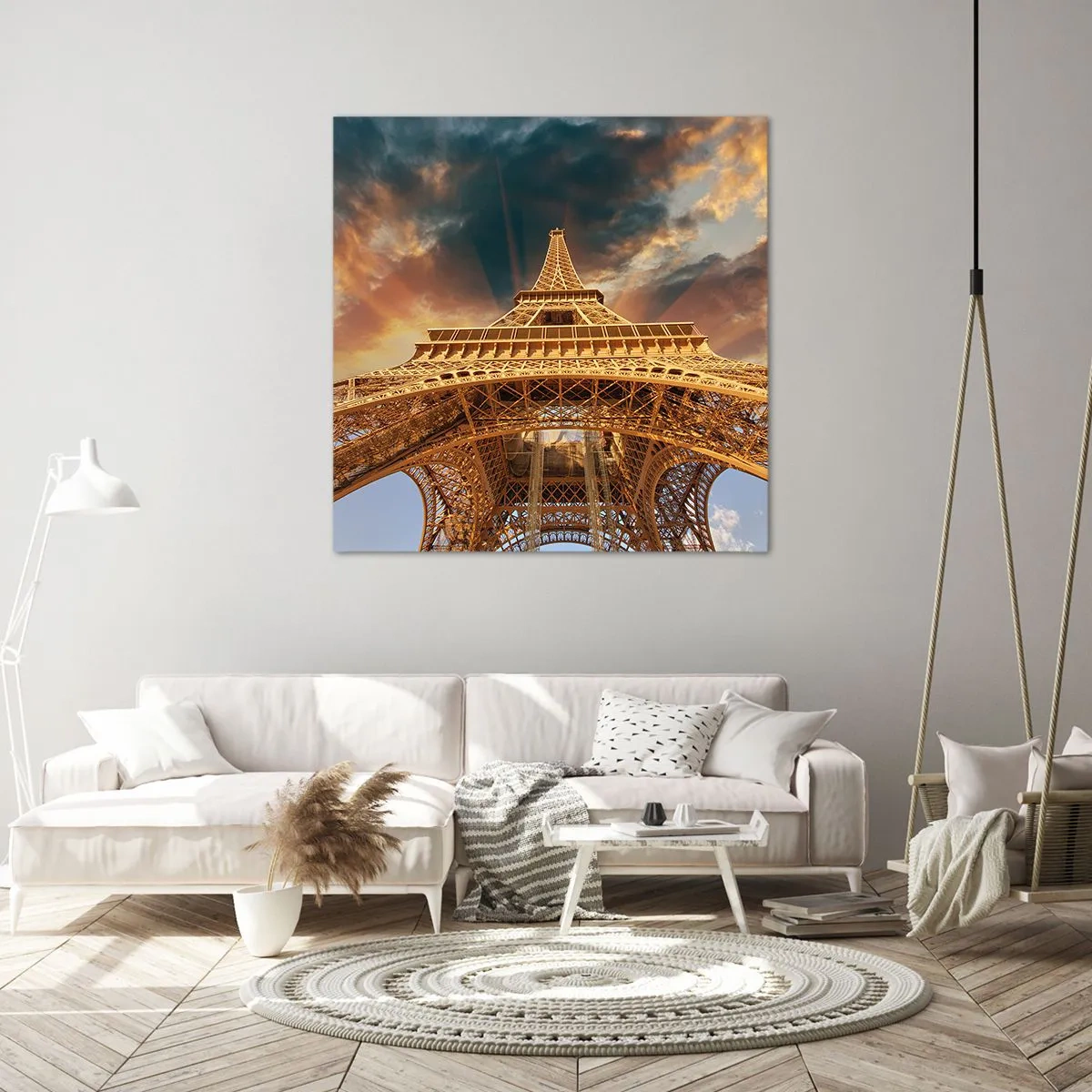 Quadro em tela - Como a humanidade chegou ao céu - 40x40 cm