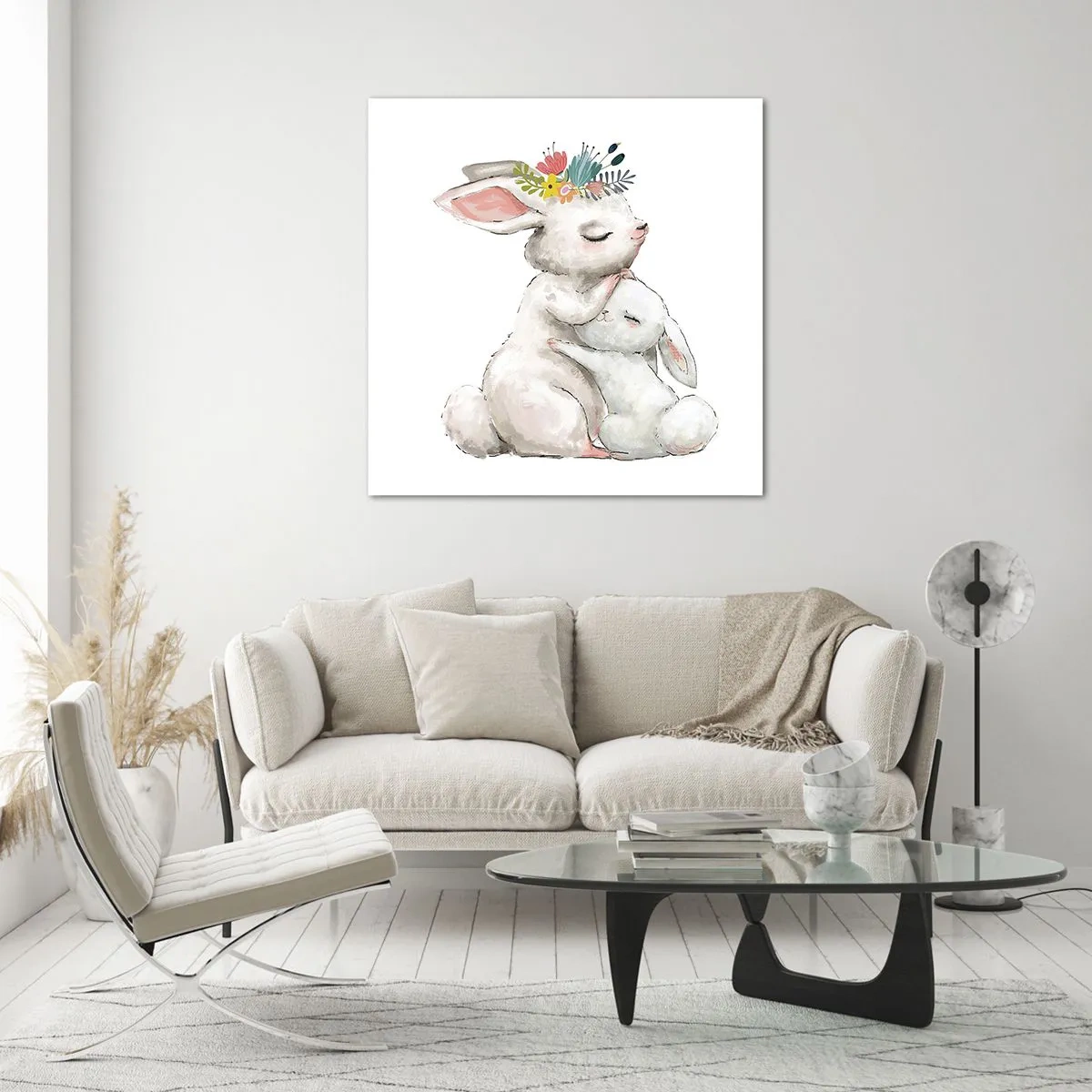 Quadro em vidro - Nada melhor do que amor de mãe - 50x50 cm