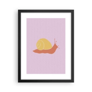 Pôster com moldura preta - Não há pressa - 30x40 cm