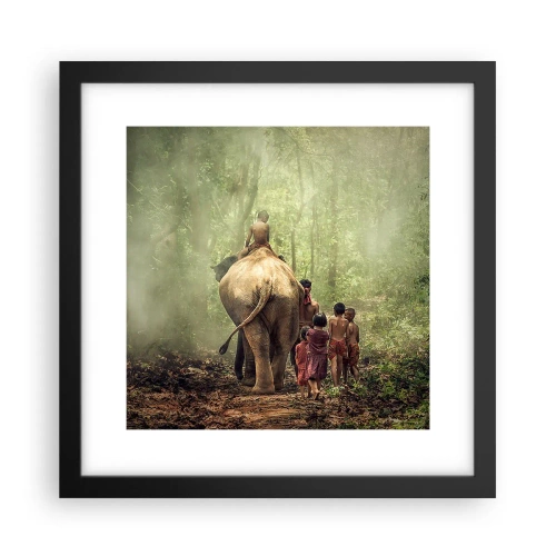 Pôster com moldura preta - Novo Livro da Selva - 30x30 cm