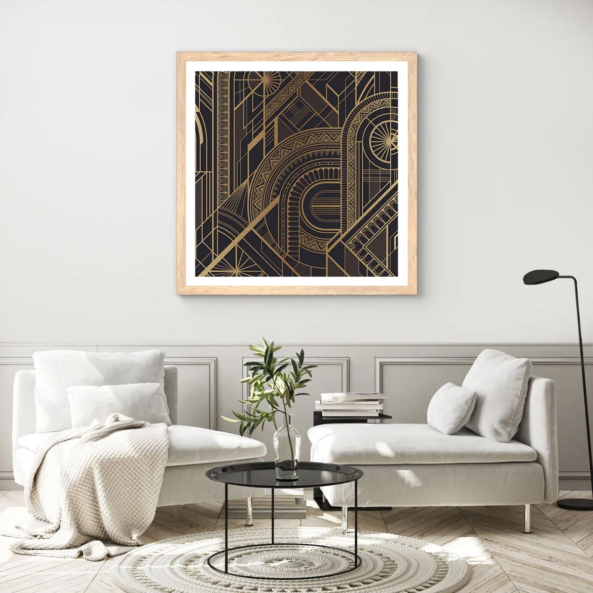 Pôster com moldura de carvalho claro - Conceitos, ideias, planos - 50x50 cm