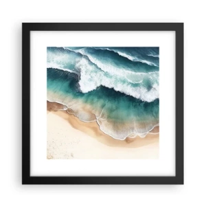 Pôster com moldura preta - O eterno encontro - 30x30 cm