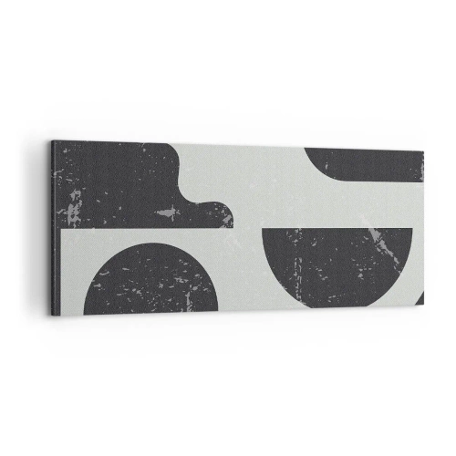 Quadro em tela - Composição acima e abaixo - 100x40 cm