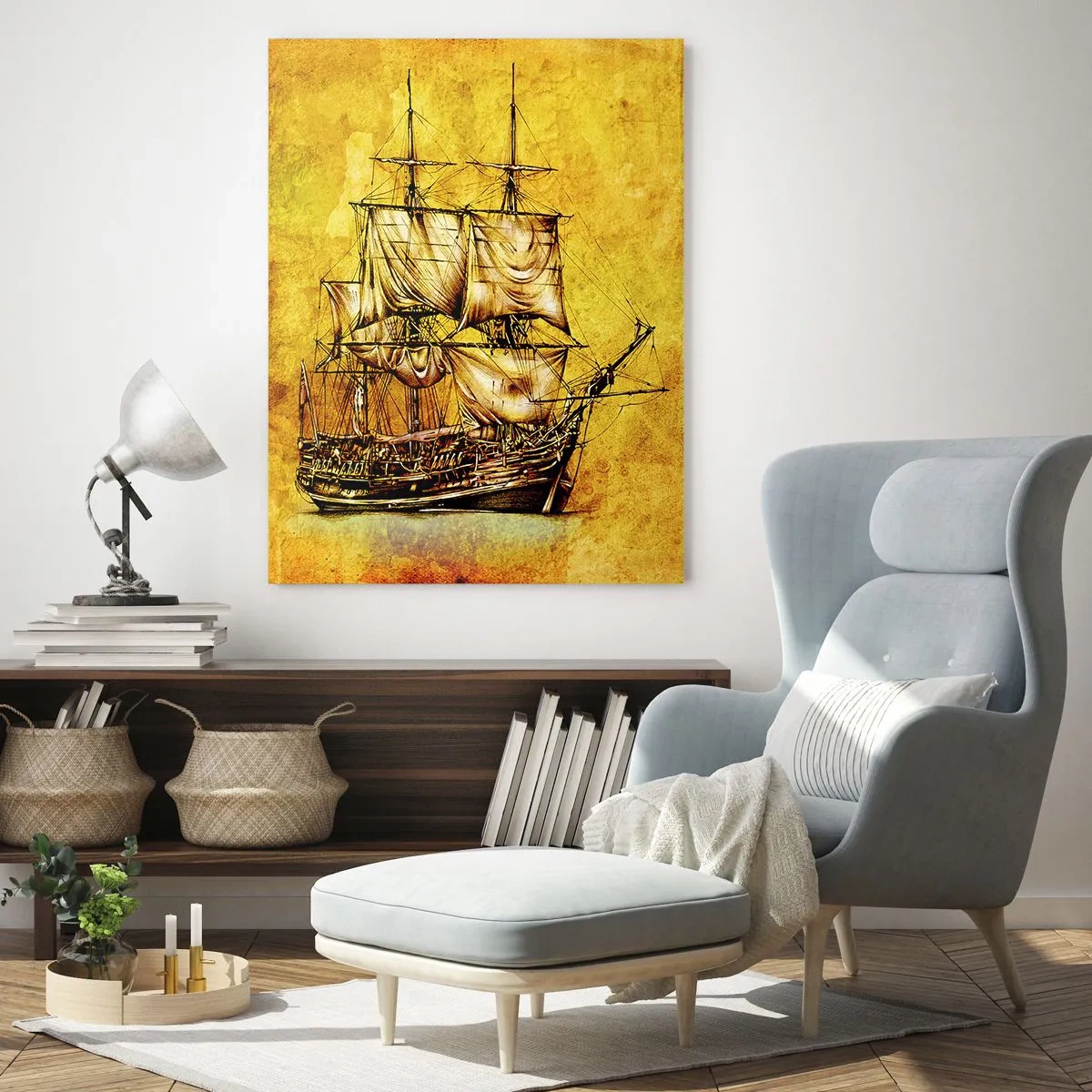 Quadro em vidro - Direção Tortuga! - 50x70 cm