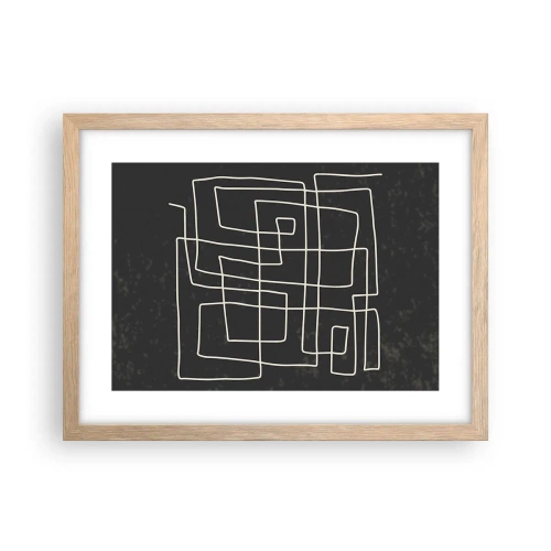 Pôster com moldura de carvalho claro - Não é tão simples - 40x30 cm