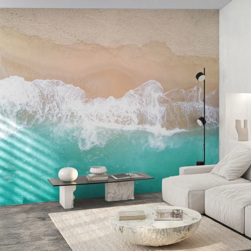 Papel de Parede Standard Eco - Toque carinhoso - Paisagem, Onda do mar, Praia - 250x175 cm