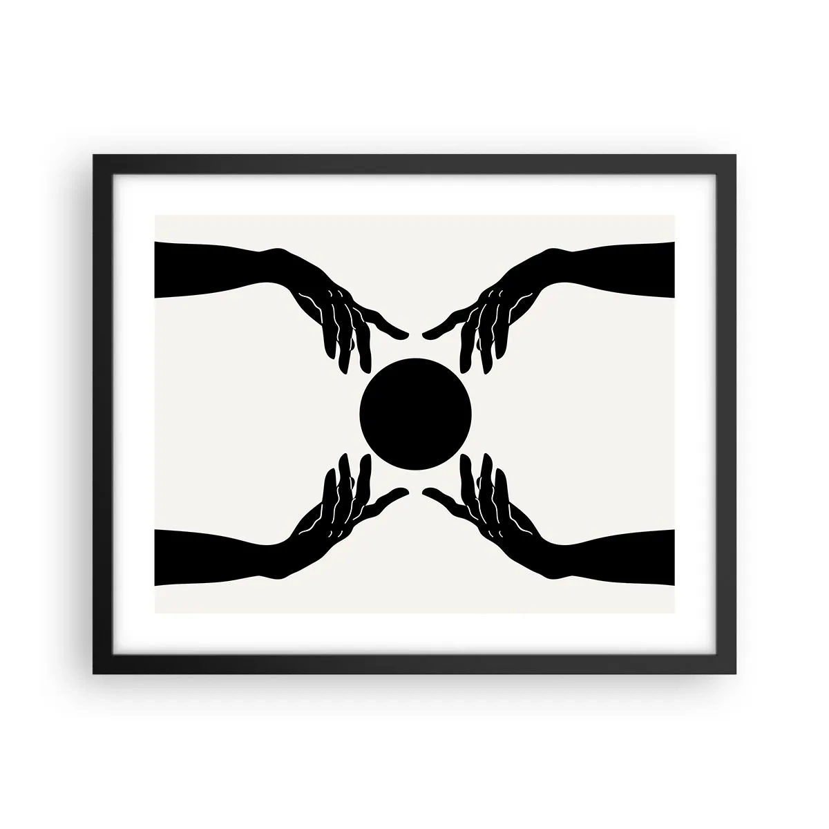 Pôster com moldura preta - Sinal secreto - 50x40 cm