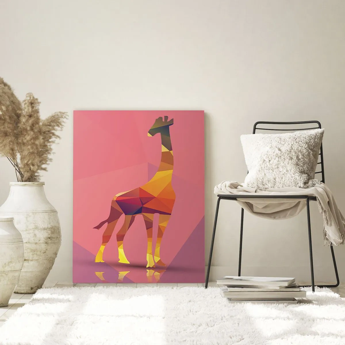 Quadro em vidro - Nas cores da savana - 50x70 cm
