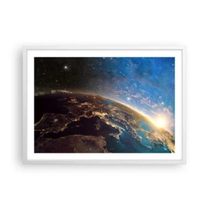 Pôster em moldura branca - Vamos olhar para nós mesmos à distância - 70x50 cm