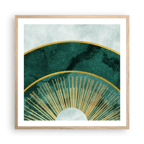 Pôster com moldura de carvalho claro - Outro sistema solar - 60x60 cm