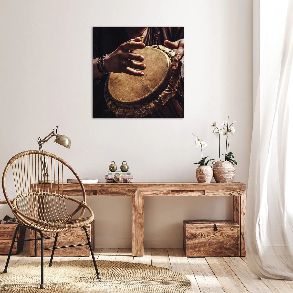 Quadro em tela - No ritmo do coração - 30x30 cm