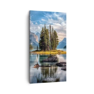 Quadro em tela - Por águas grandes e límpidas… - 45x80 cm