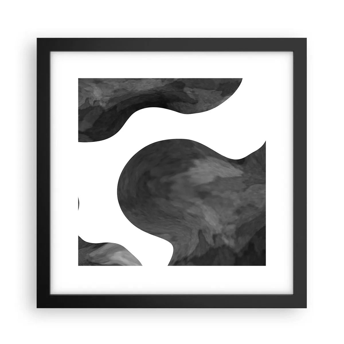 Pôster com moldura preta - Via Láctea - 30x30 cm