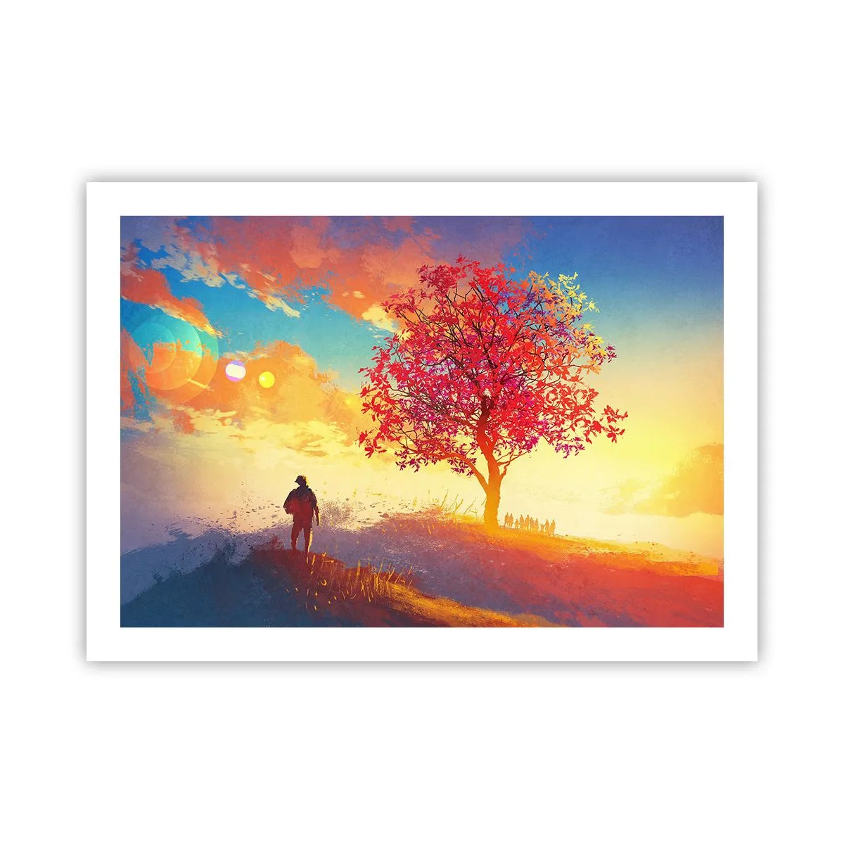 Pôster - O peregrino no seu destino - 70x50 cm