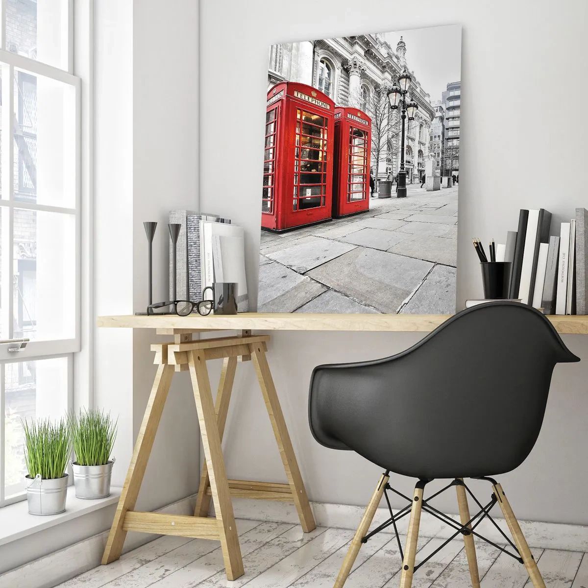 Quadro em vidro - Bem-vindo a Londres - 70x100 cm