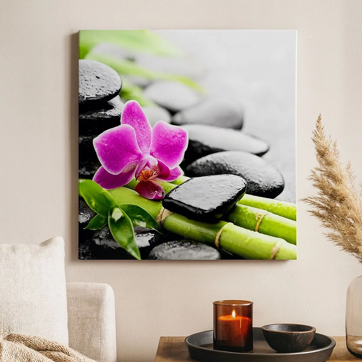 Quadro em tela - Calmo equilíbrio - 30x30 cm