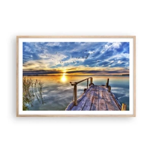 Pôster com moldura de carvalho claro - O vento descansa - 91x61 cm