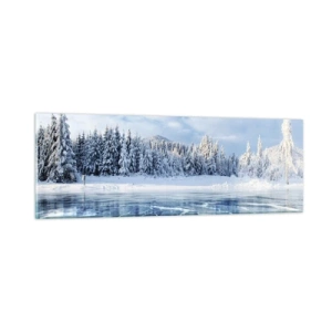 Quadro em vidro - Vista deslumbrante e cristalina - 90x30 cm