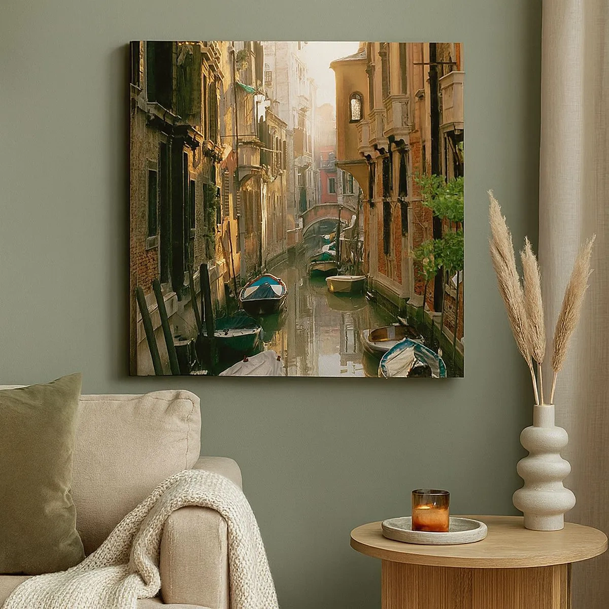 Quadro em tela - Em um beco veneziano - 30x30 cm