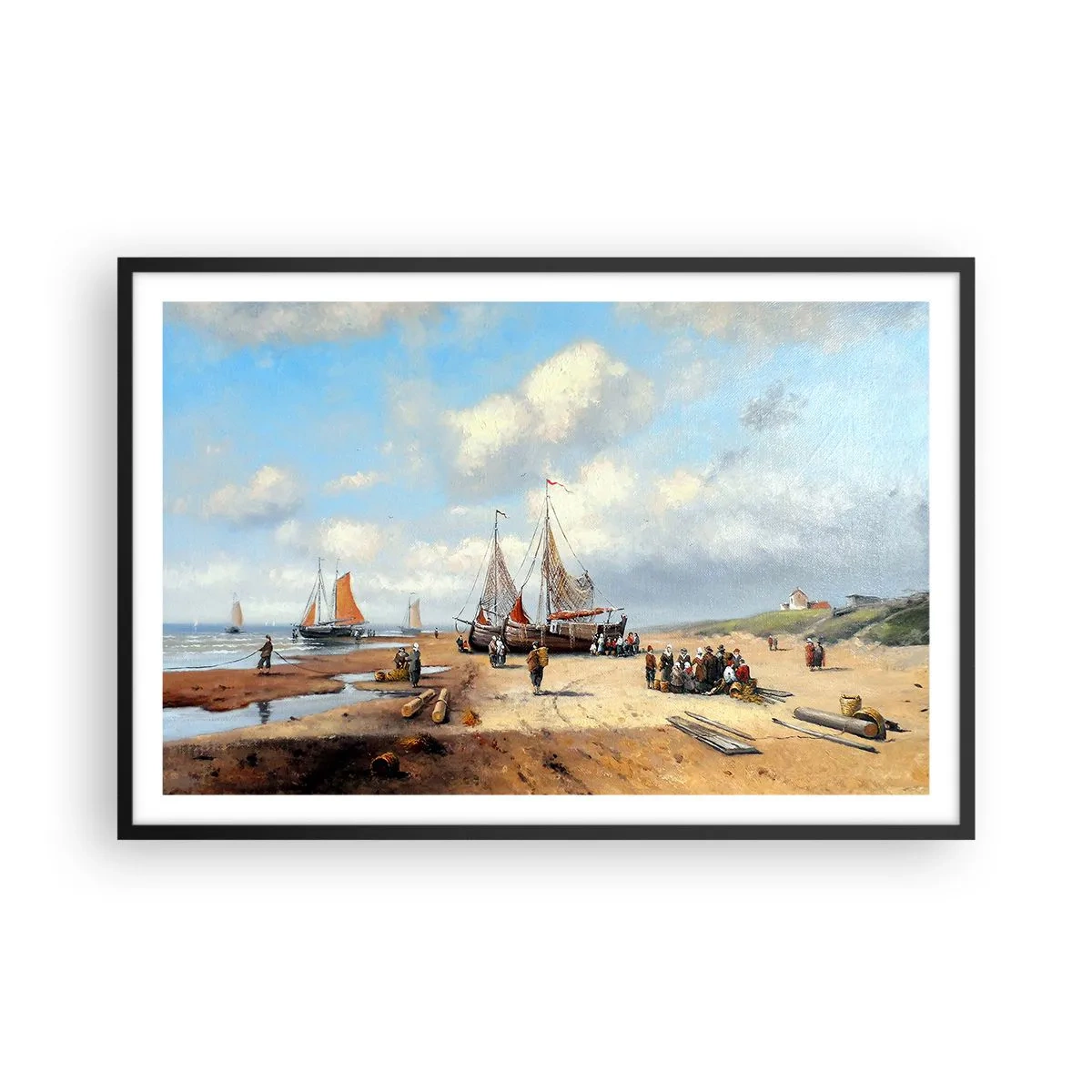 Pôster com moldura preta - Pós-caça bem-sucedida - 91x61 cm