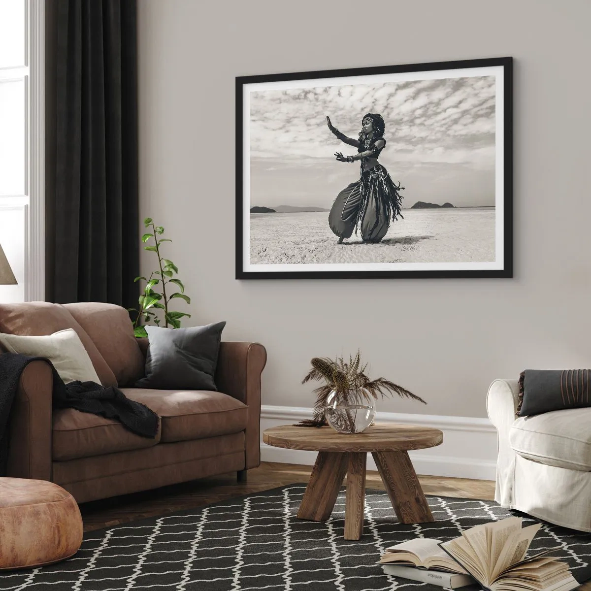 Pôster com moldura preta - Dança das Ilhas do Sul - 50x40 cm