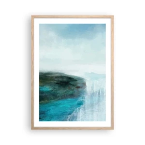 Pôster com moldura de carvalho claro - Abstração náutica - 50x70 cm