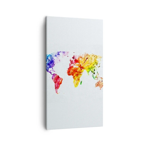 Quadro em tela - Todas as cores do mundo - 45x80 cm