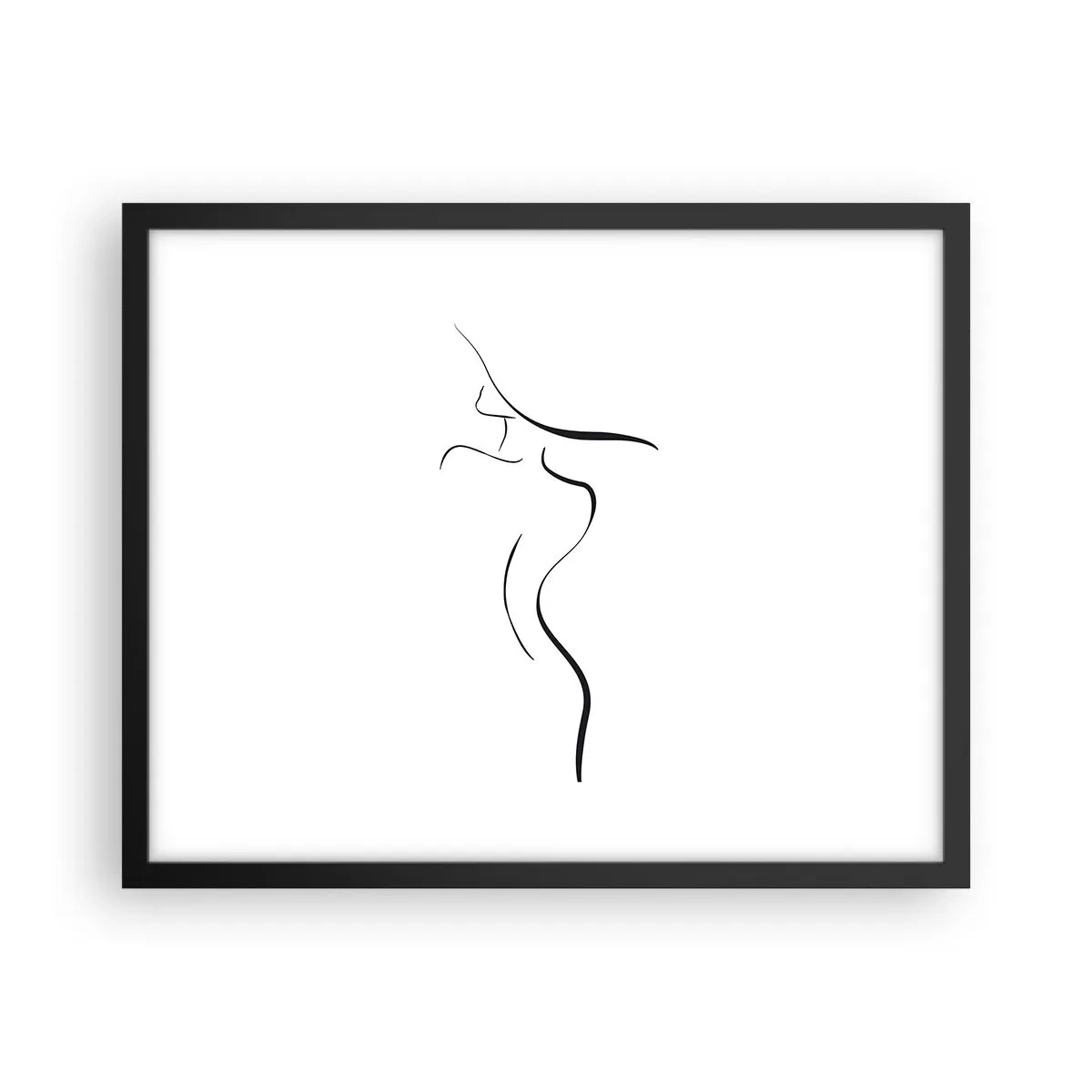 Pôster com moldura preta - Elusiva como uma onda - 50x40 cm