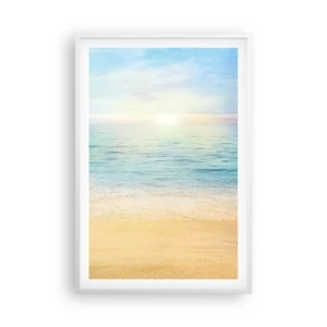 Pôster em moldura branca - Grande azul - 61x91 cm