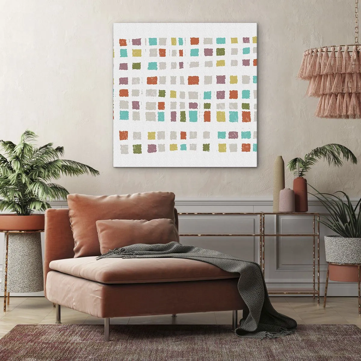 Quadro em tela - Jogo desconhecido - 70x70 cm