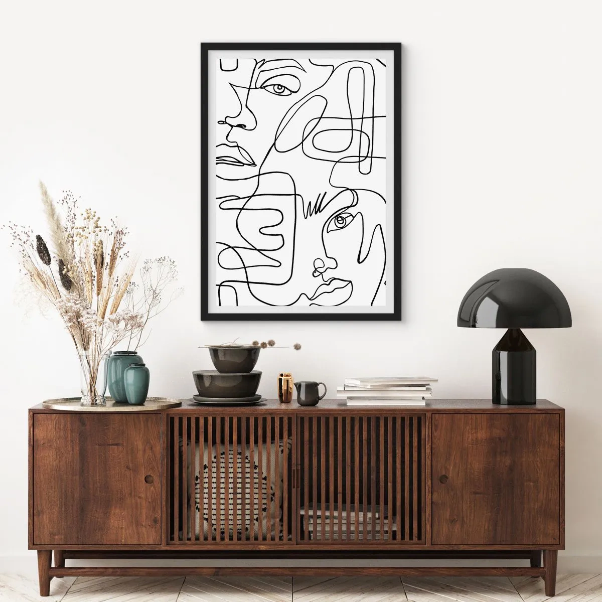 Pôster com moldura preta - Em emoções emaranhadas - 40x50 cm