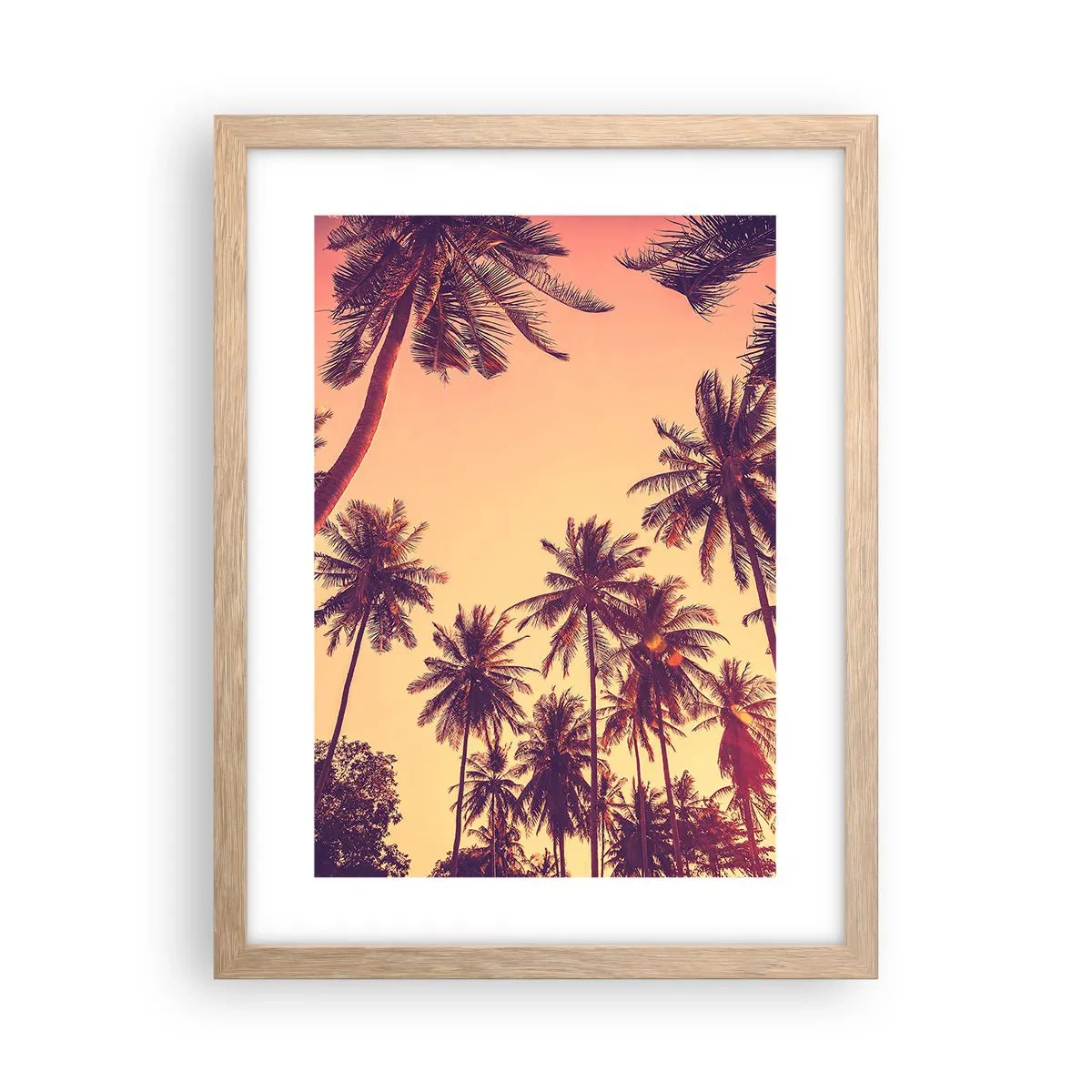 Pôster com moldura de carvalho claro - Variação tropical - 30x40 cm