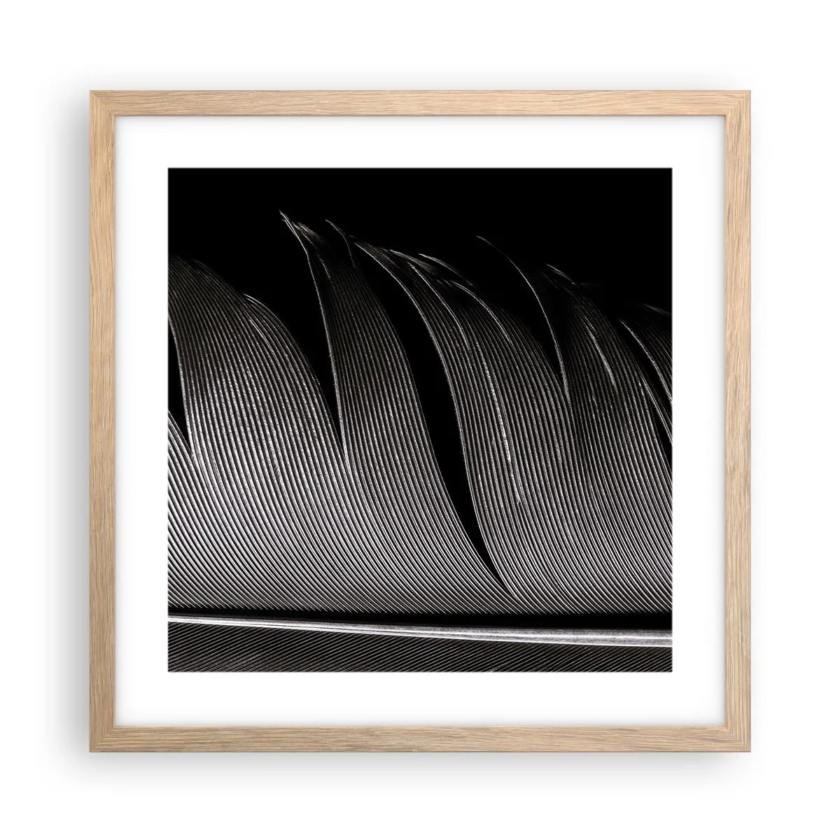 Pôster com moldura de carvalho claro - A caneta – um design maravilhoso - 40x40 cm