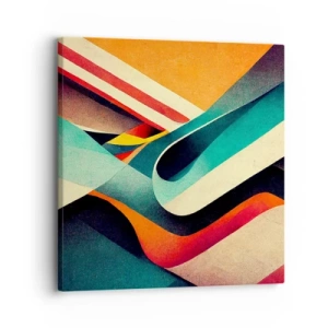 Quadro em tela - Composição intensa - 30x30 cm